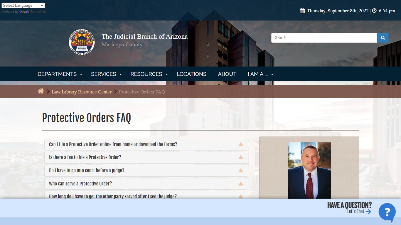 The Judicial Branch of Arizona in Maricopa County